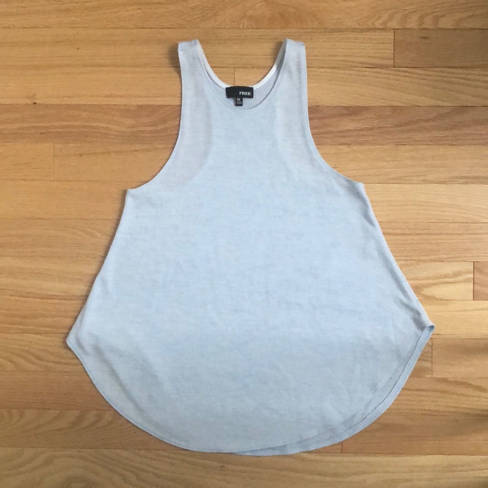 Aritzia Wilfred Free Burnette Tank in Light Blue